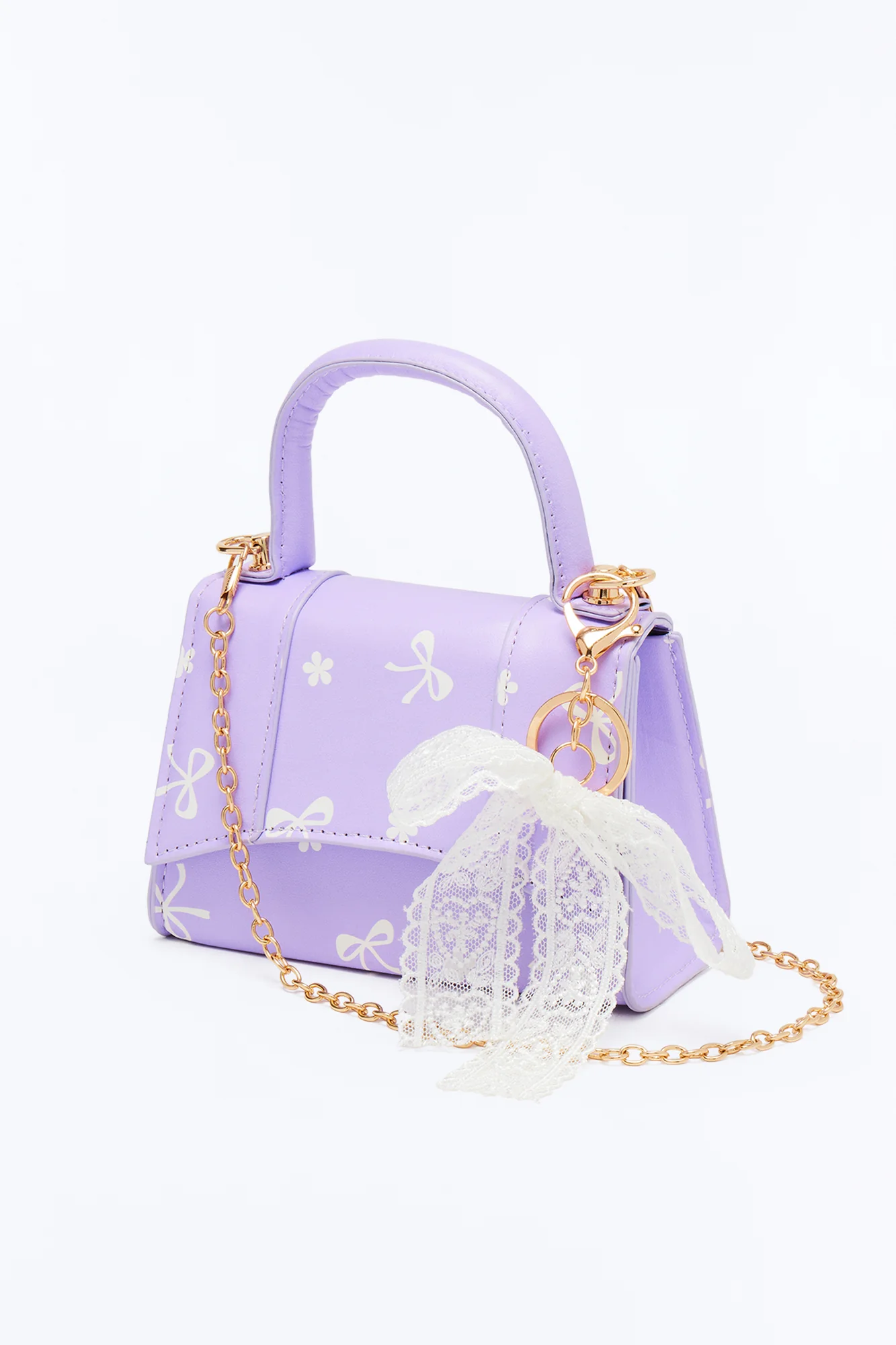 Mini Put A Bow On It Handbag - Purple - Image 5