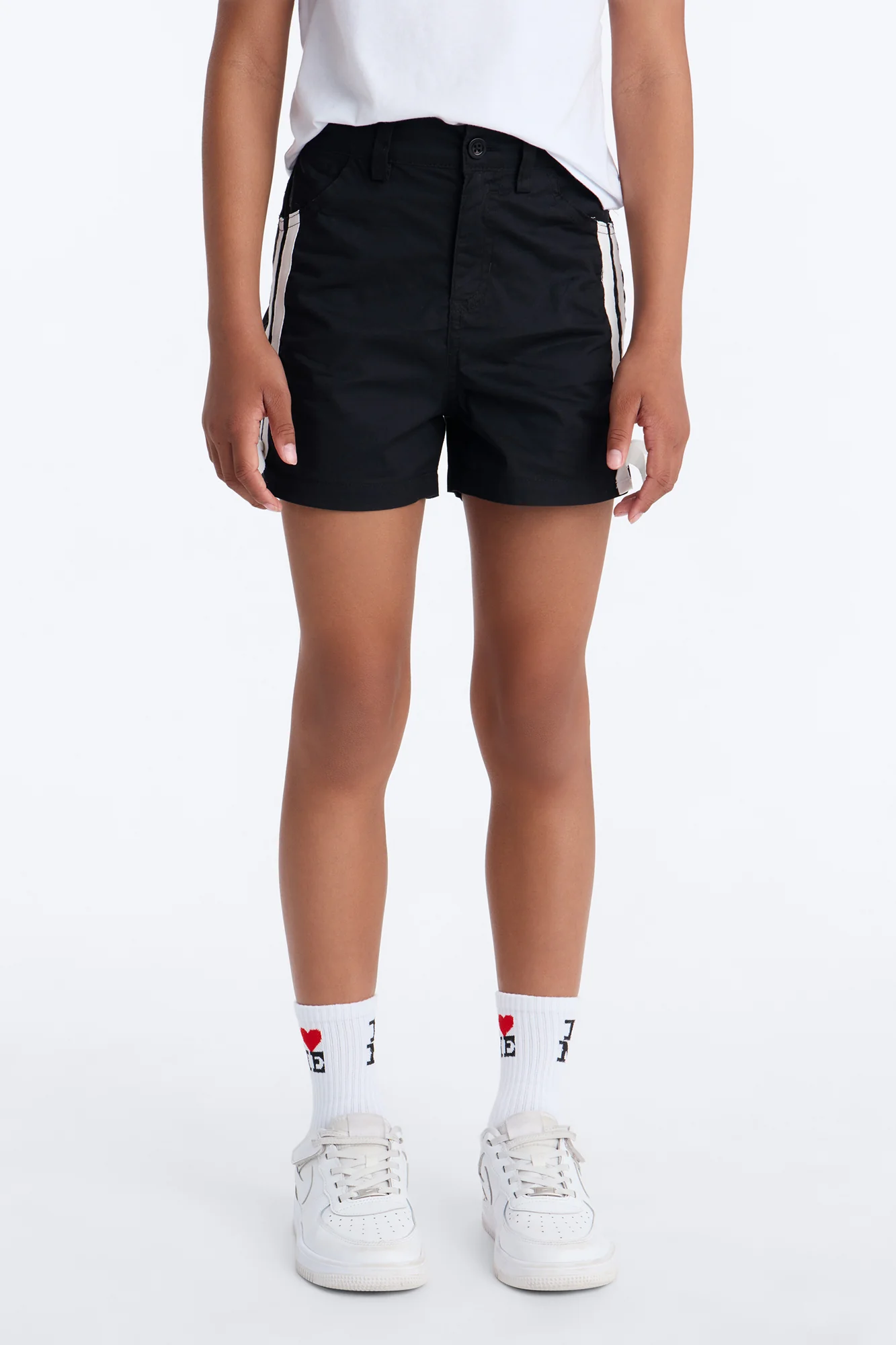 Mini Rachel Girly Poplin Short - Black