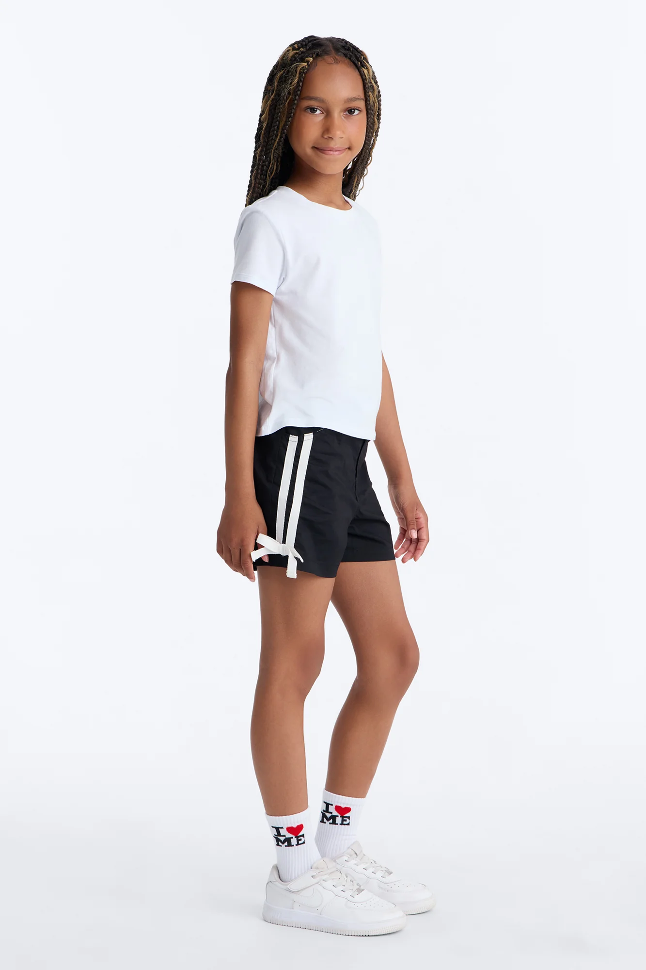 Mini Rachel Girly Poplin Short - Black - Image 2
