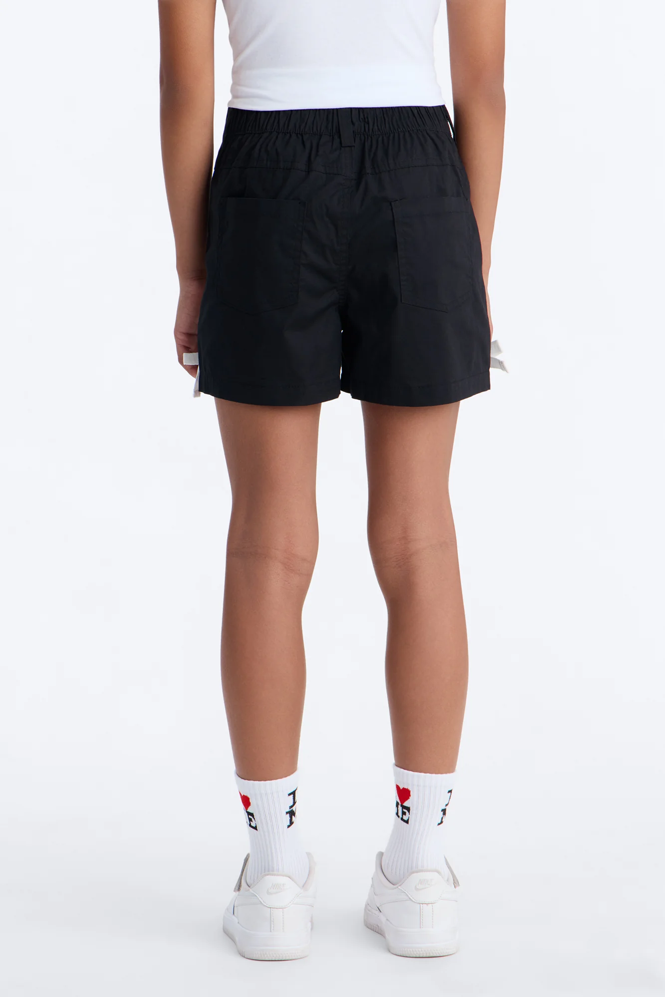 Mini Rachel Girly Poplin Short - Black - Image 4