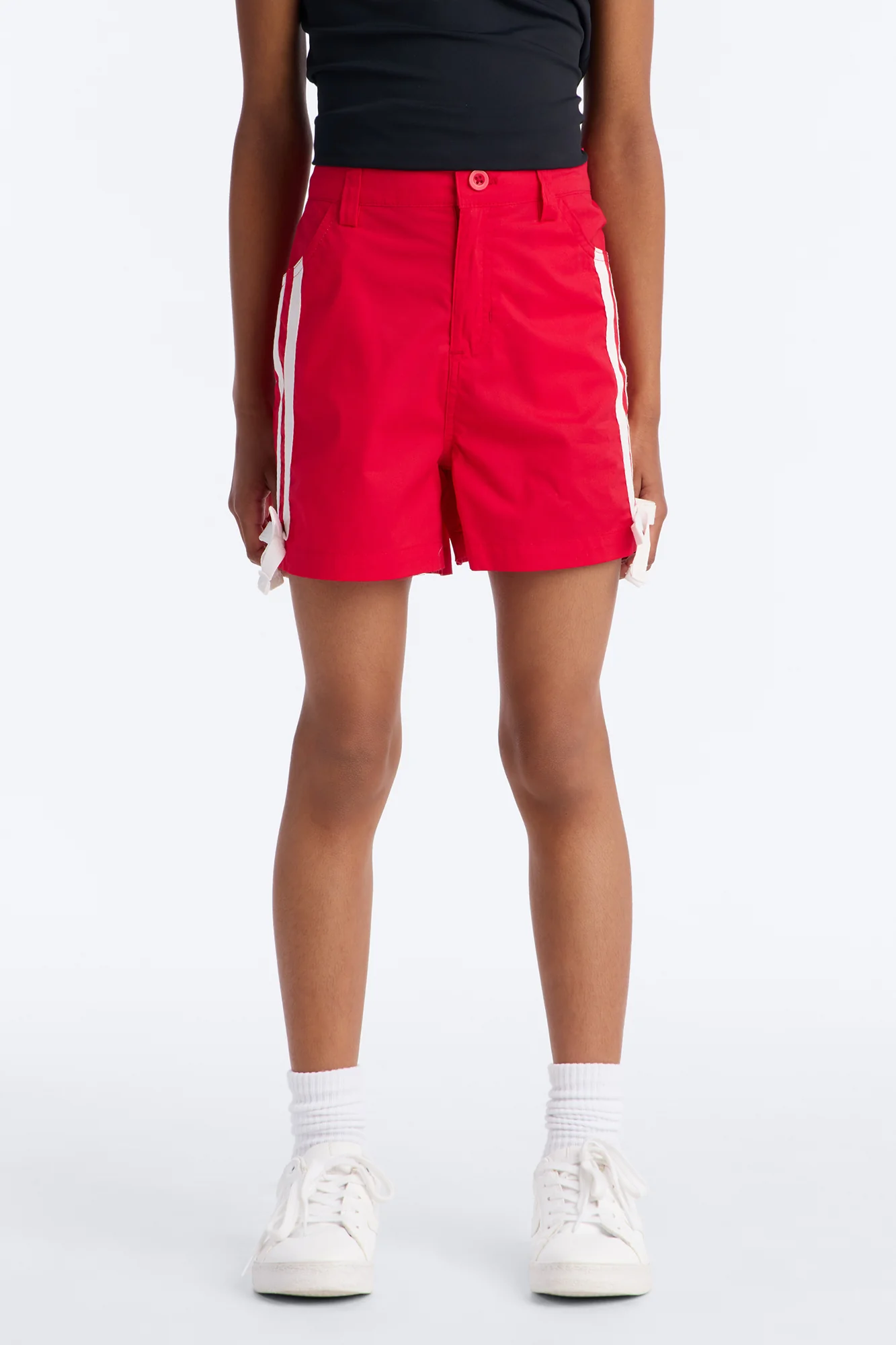 Mini Rachel Girly Poplin Short - Red - Image 2
