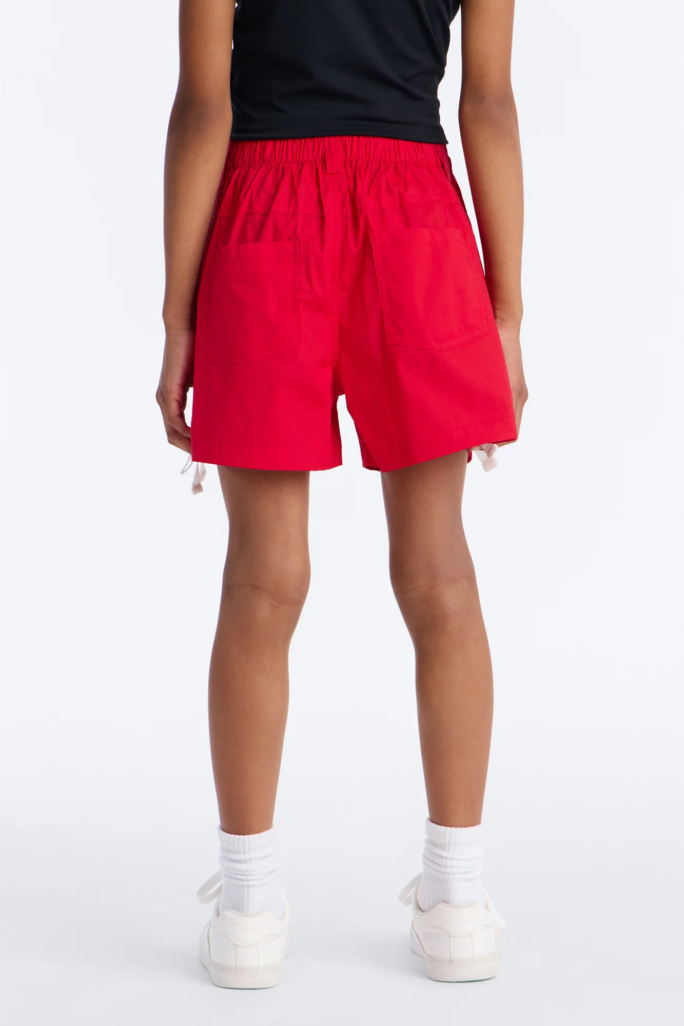 Mini Rachel Girly Poplin Short - Red - Image 4