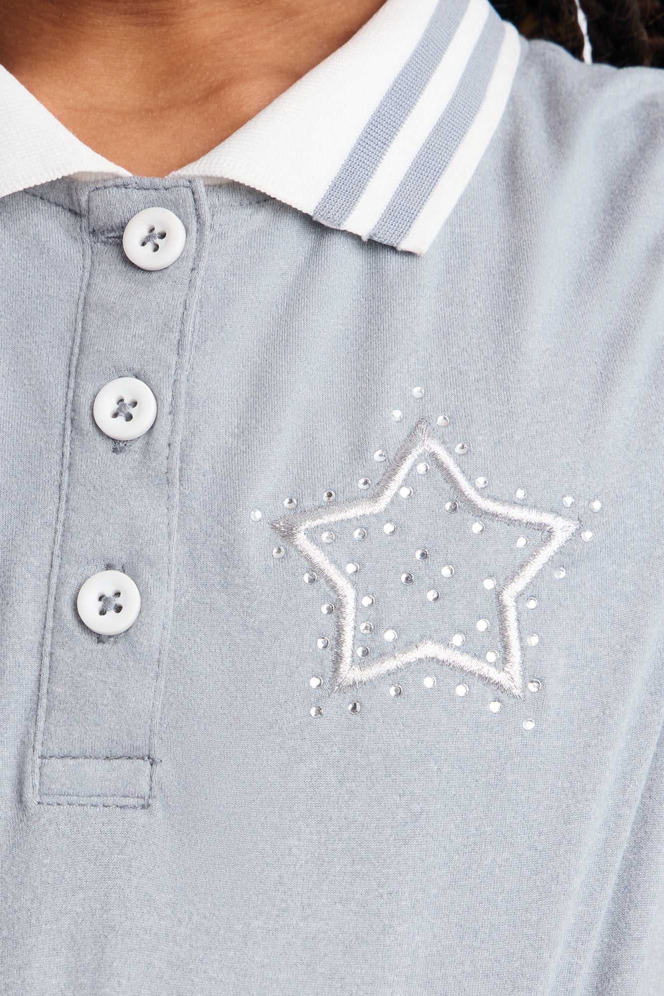 Mini Reaching For The Stars Sleeveless Romper - Heather Grey - Image 2
