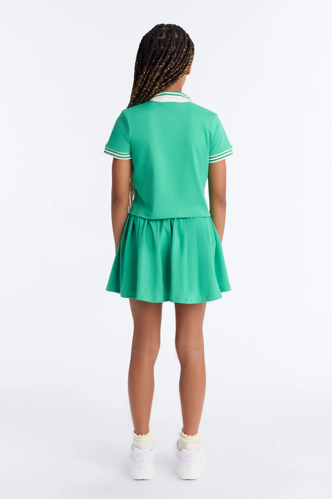 Mini Ready To Play Active Polo Skort Set - Green - Image 4