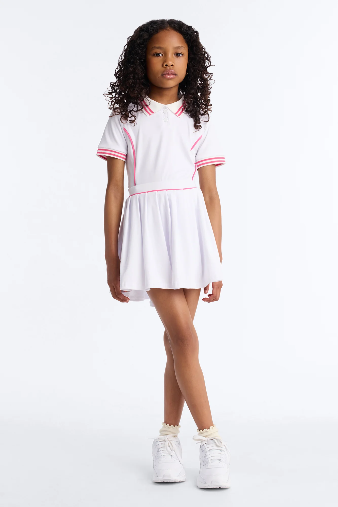 Mini Ready To Play Active Polo Skort Set - White