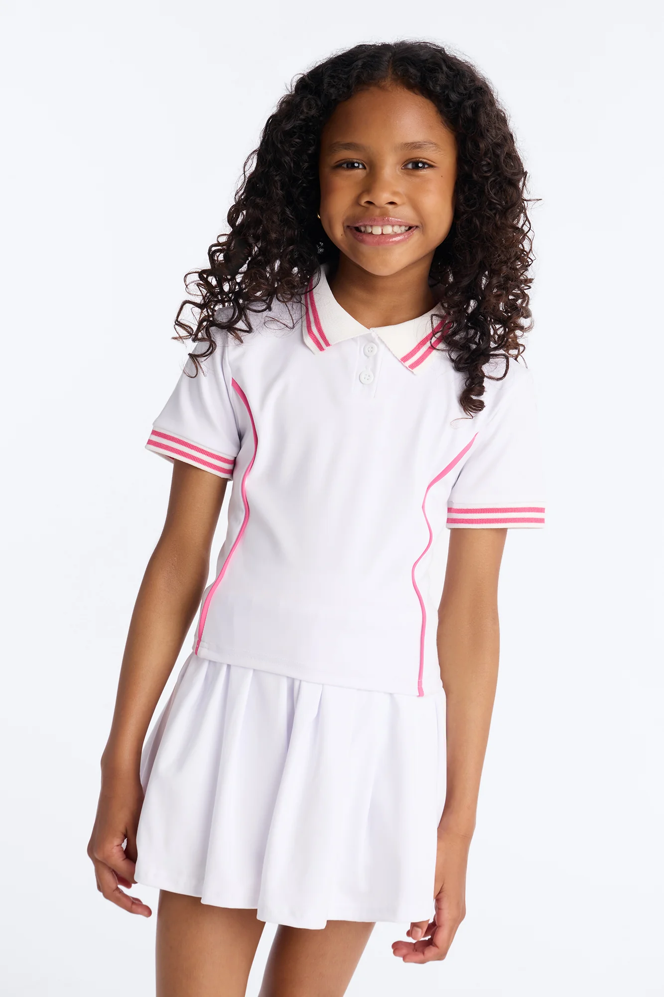 Mini Ready To Play Active Polo Skort Set - White - Image 2