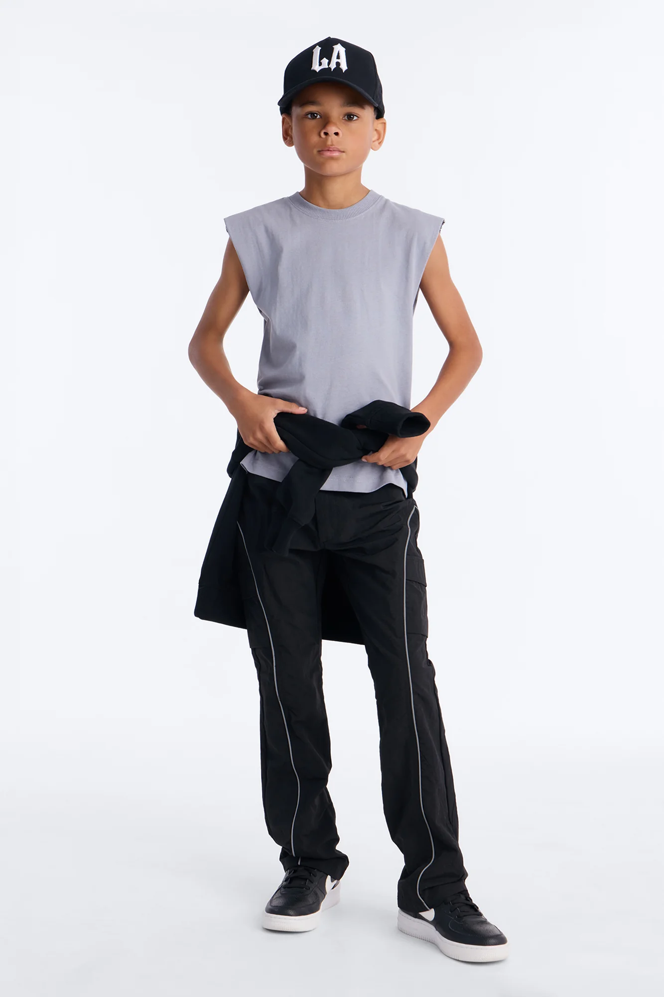 Mini Relaxed Heavyweight Muscle Tee - Grey - Image 2