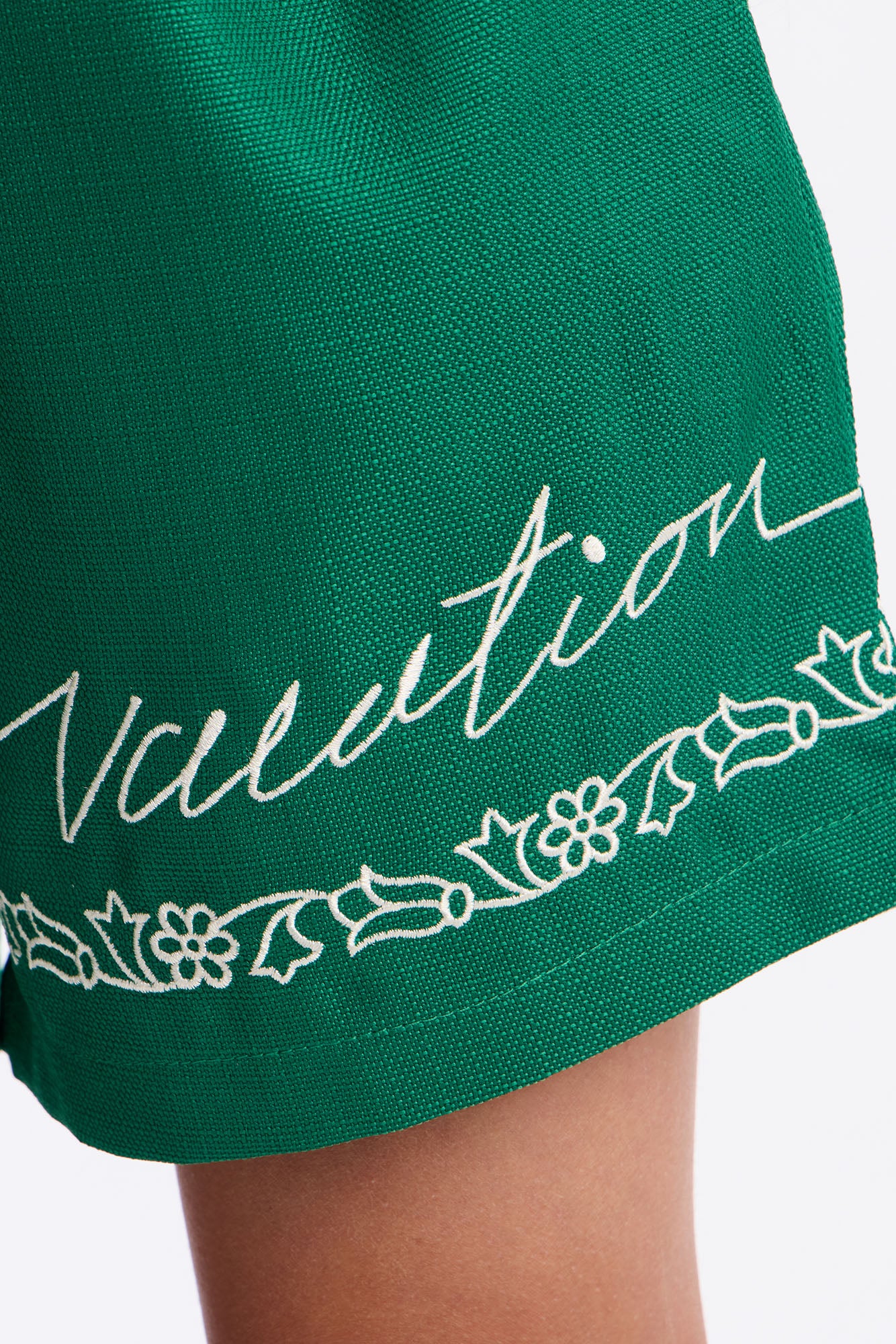 Mini Relaxed Kingston Embroidered Short - Green - Image 3