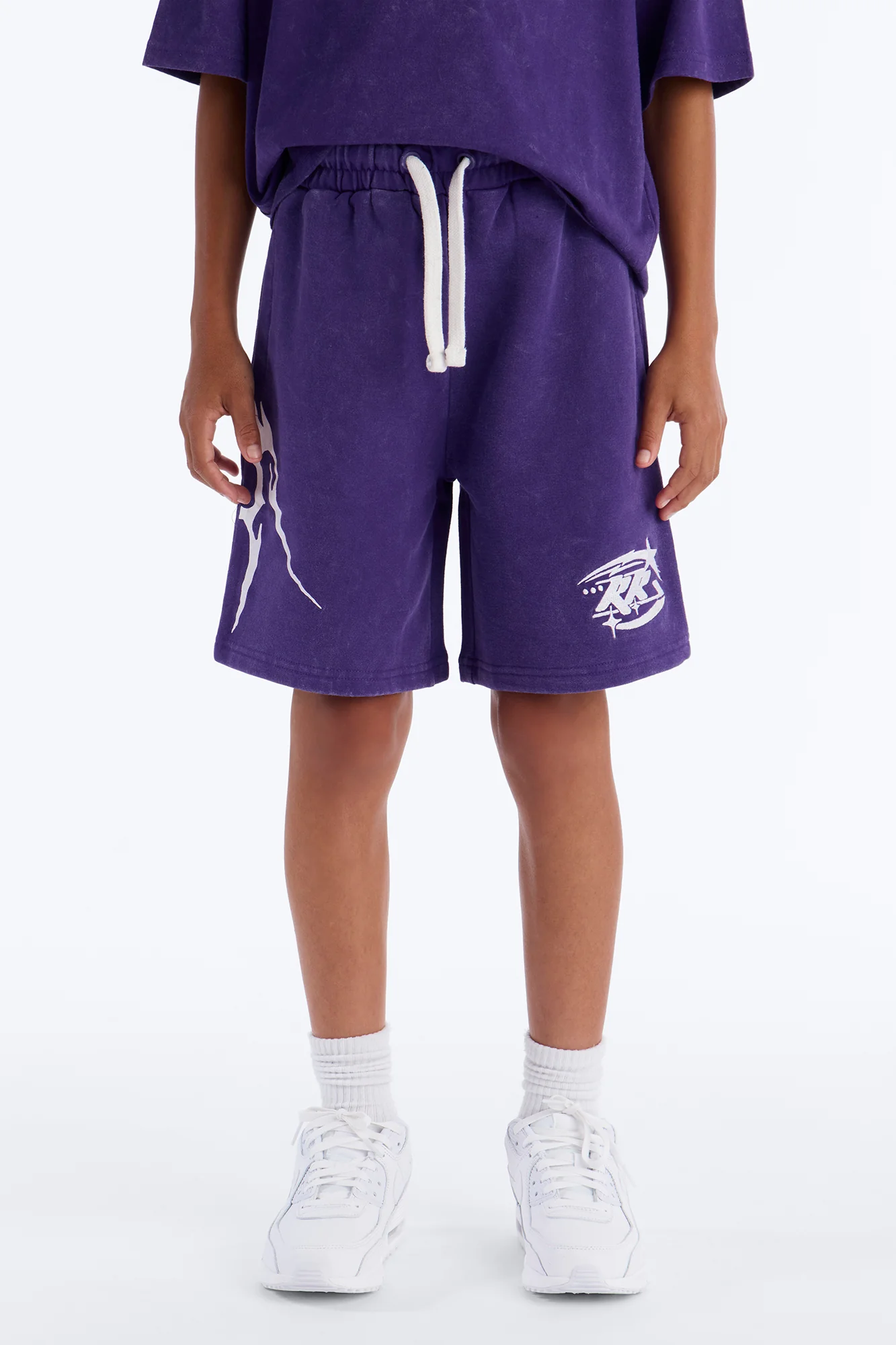 Mini Royalty Rule Sweatshorts - Purple