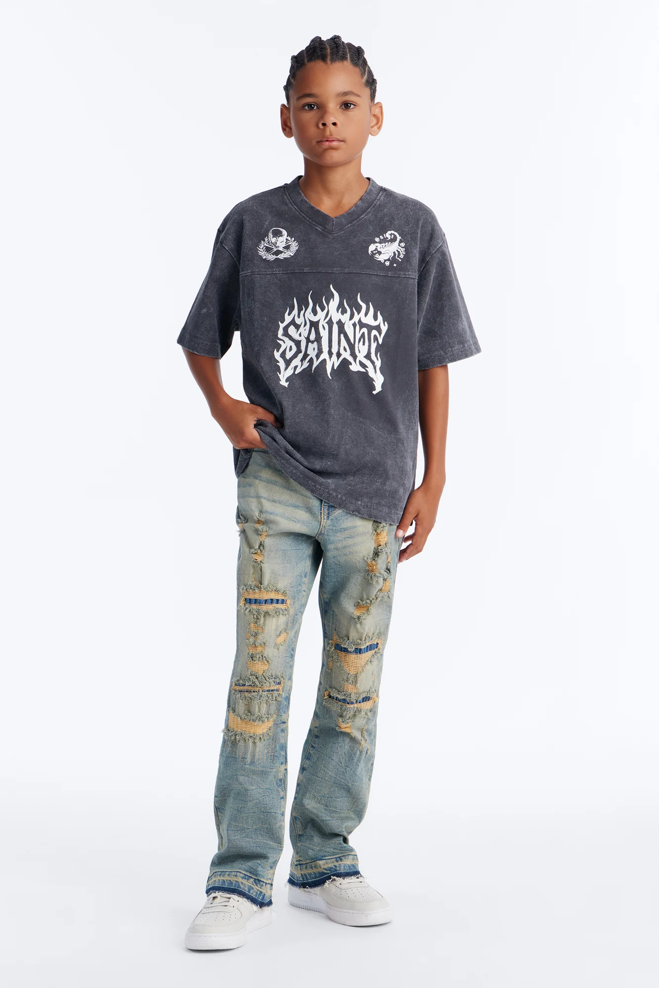 Mini Saint Forever Short Sleeve Jersey - Black Wash - Image 2