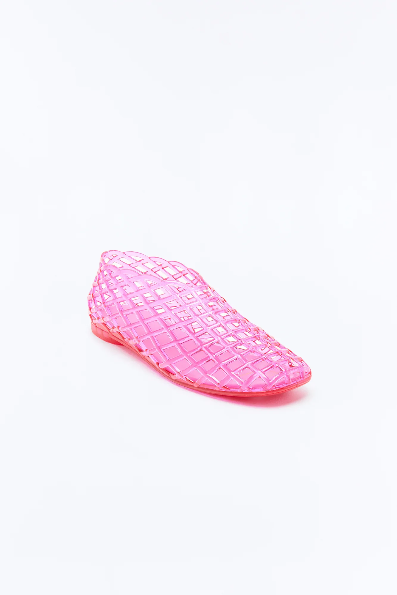 Mini Sally Caged Jelly Flat - Hot Pink - Image 4