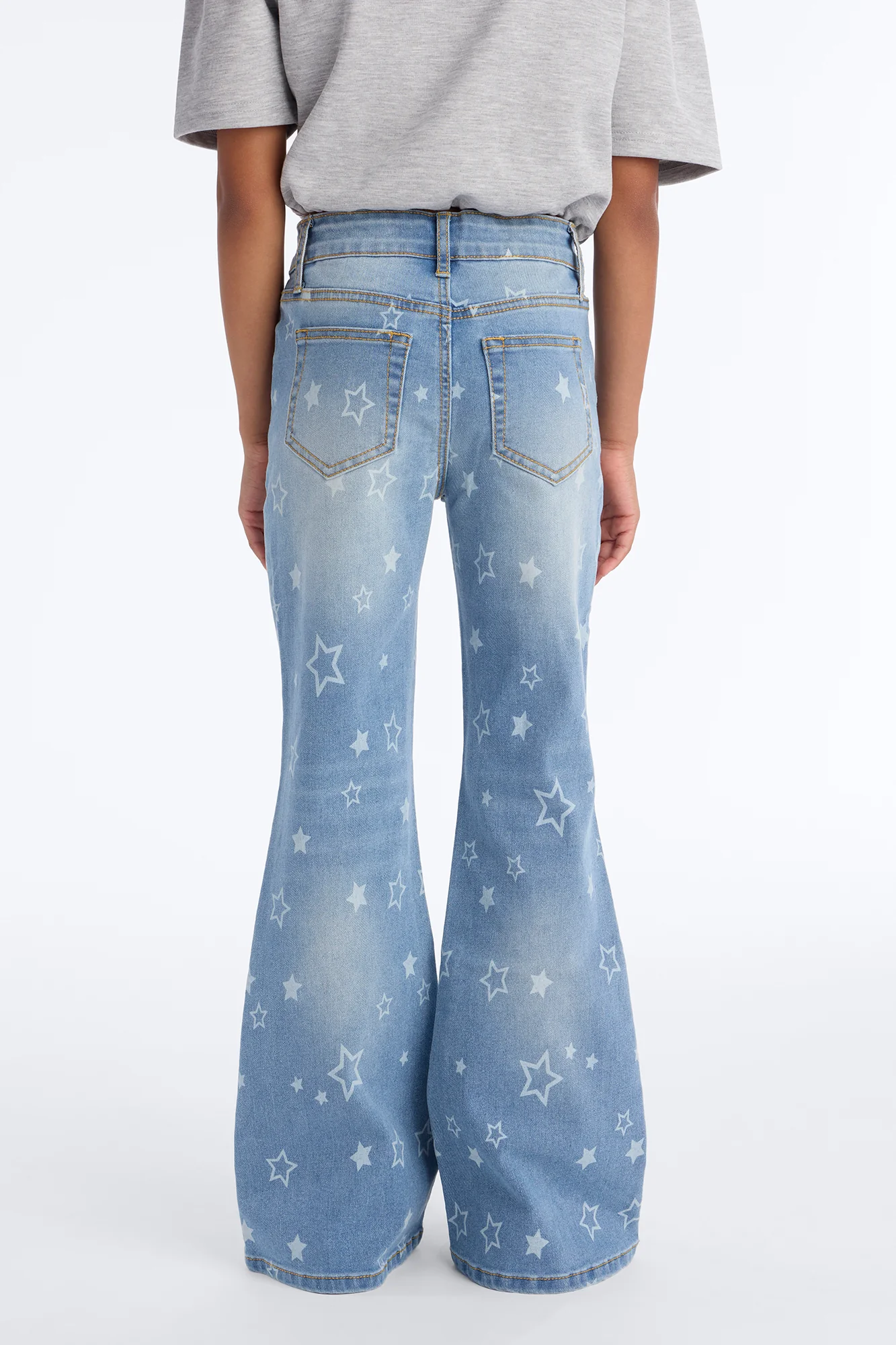 Mini Seeing The Stars Flare Jeans - Light Wash - Image 4