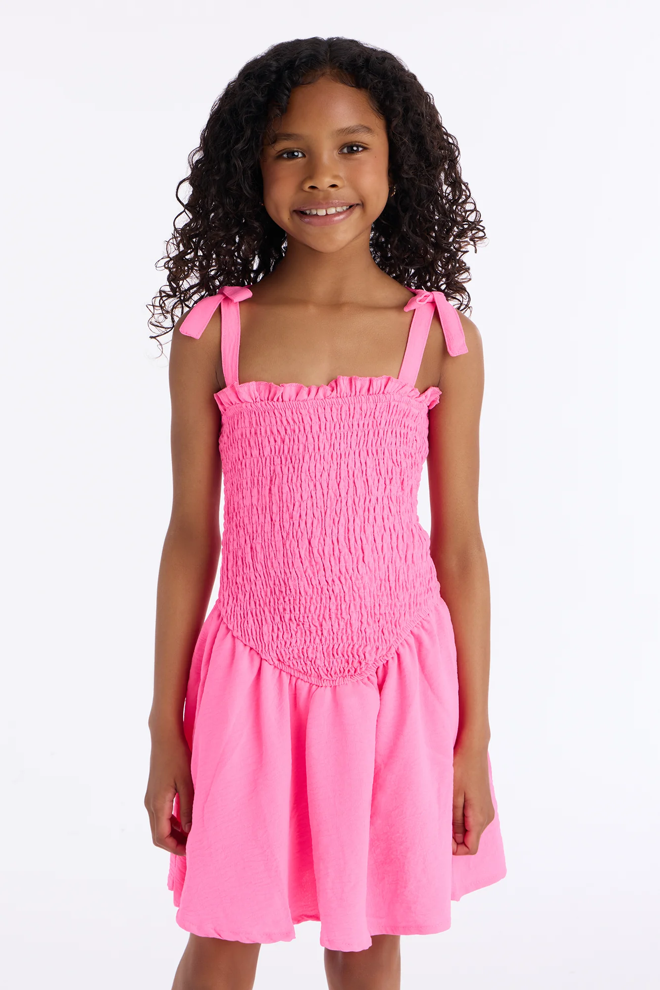 Mini Shaye Smocked Romper - Pink - Image 2