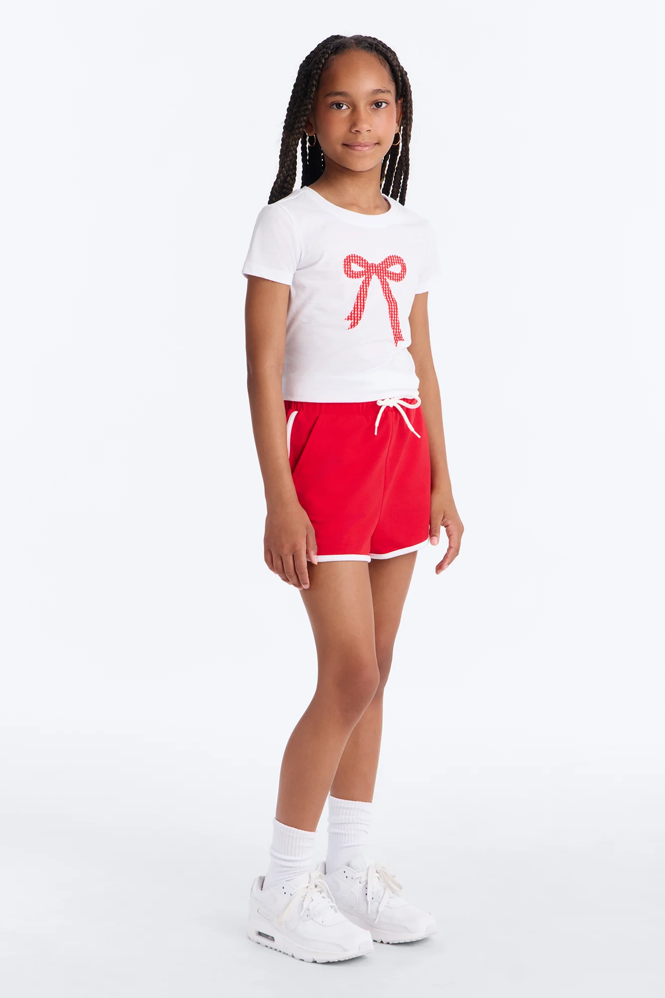 Mini She's Always Dreaming Short Set - Red/White