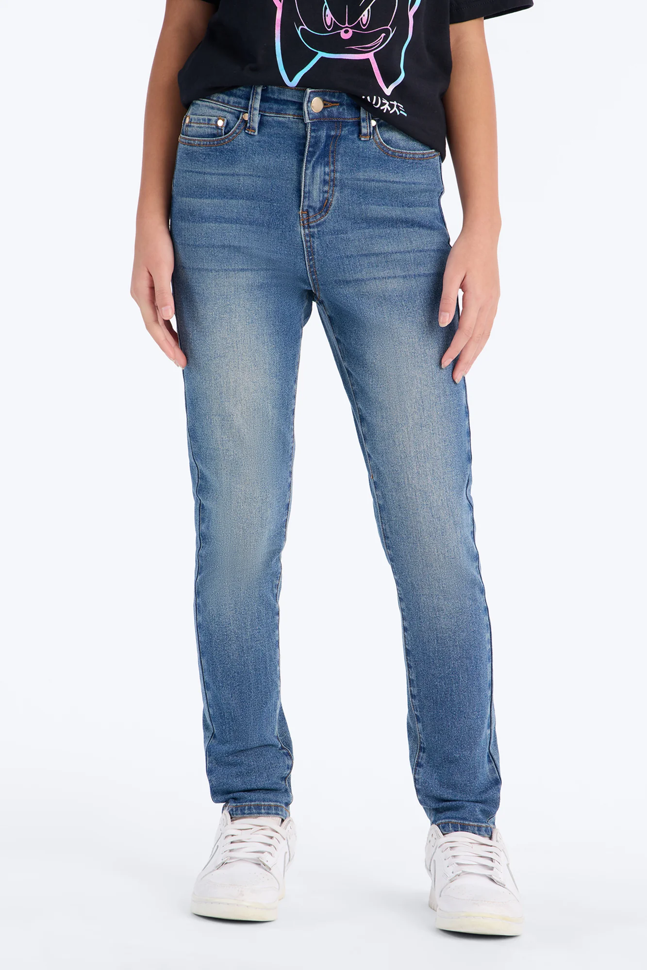 Mini She's Fire Stretch Skinny Jeans - Vintage Wash - Image 2