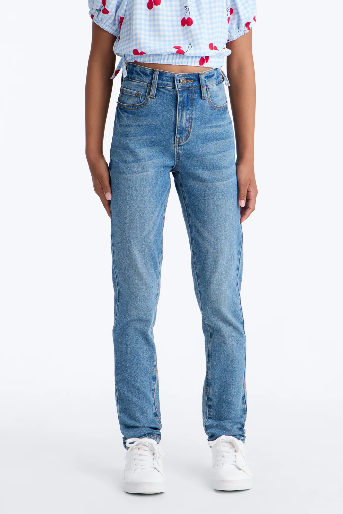 Mini Simple Beauty Stretch Skinny Jeans - Medium Wash