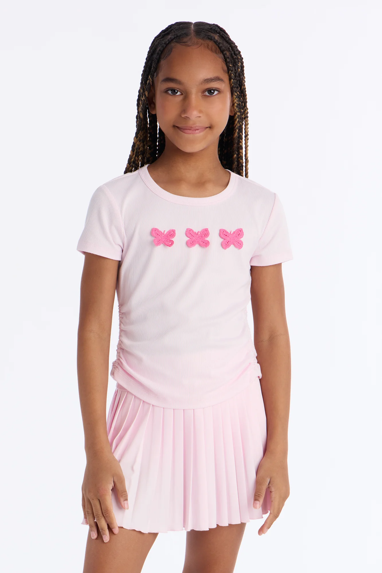 Mini So Fly Pleated Skort Set - Light Pink