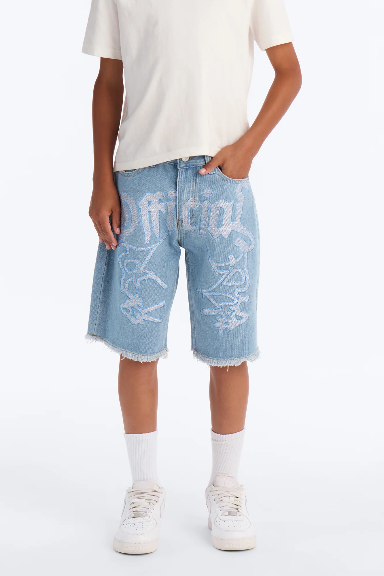 Mini So Official Denim Shorts - Light Blue