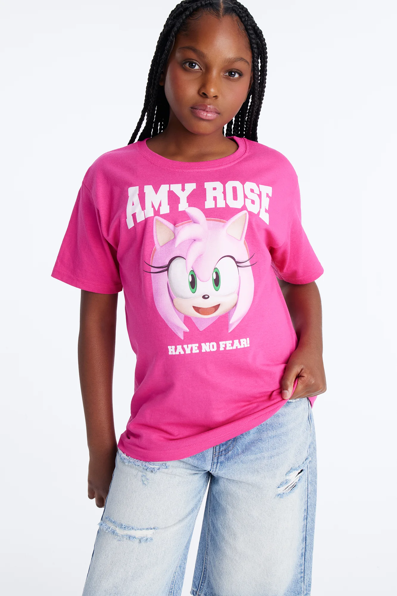 Mini Sonic Amy Rose Short Sleeve Tee - Hot Pink