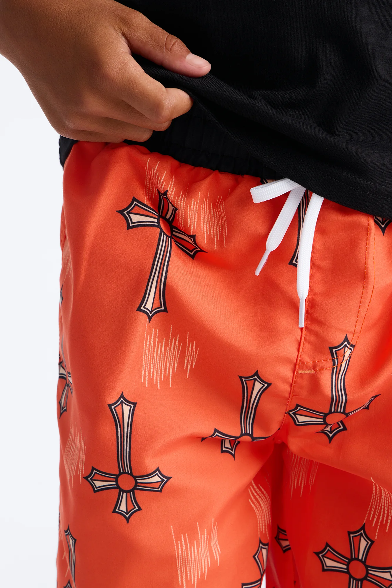 Mini Southpole Crosses Swim Trunk - Orange - Image 3