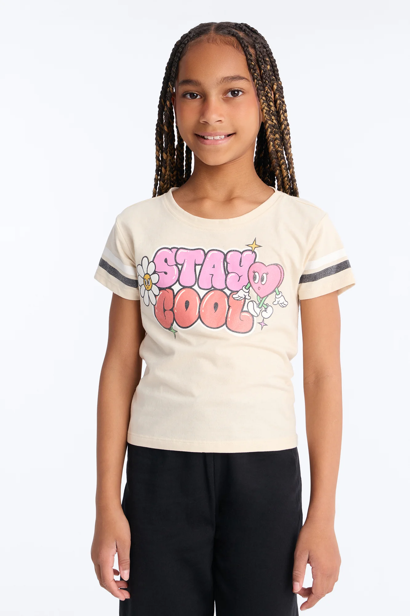 Mini Stay Cool Jogger Pant Set - Cream/combo - Image 2
