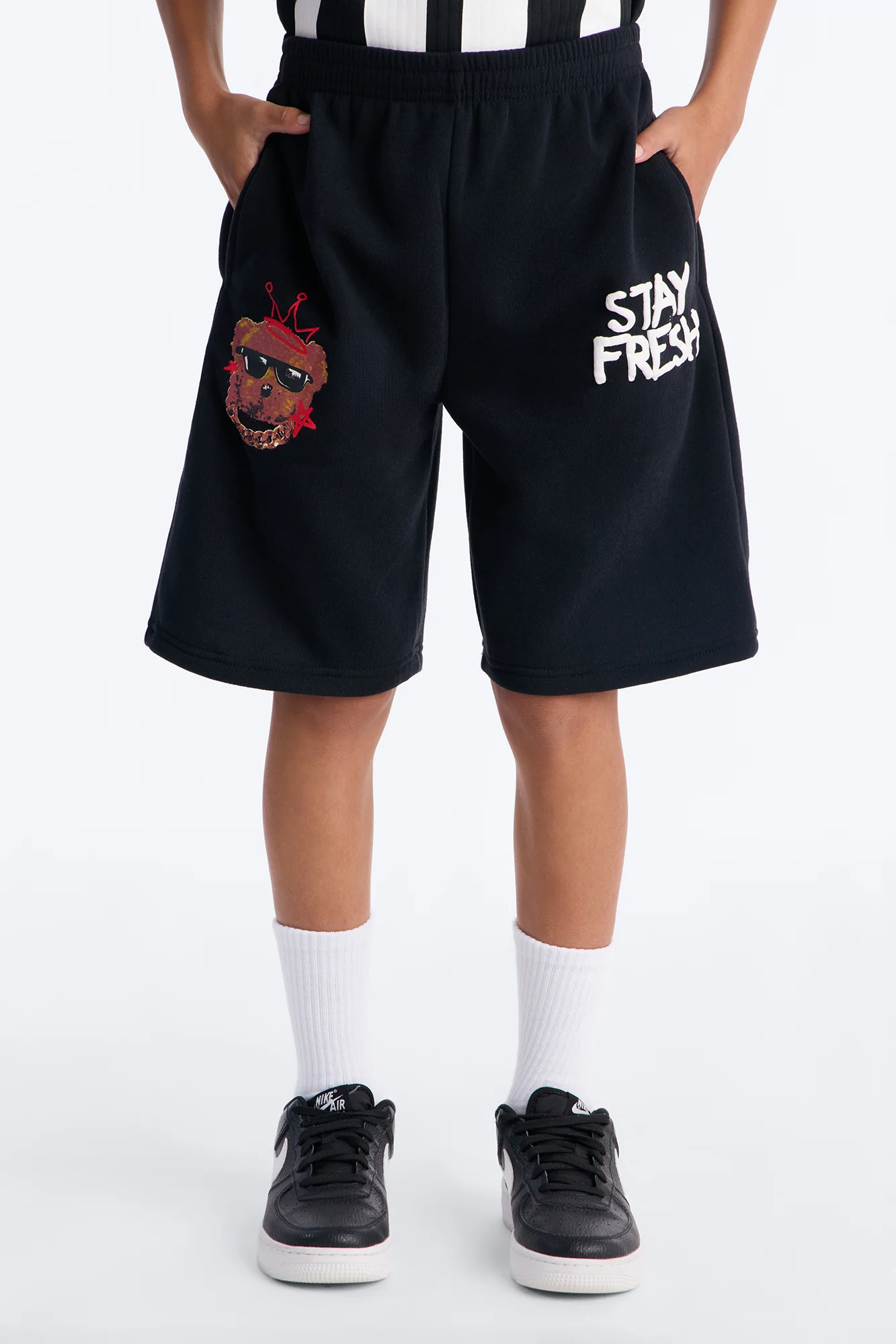 MIni Stay Fresh Fleece Shorts - Black