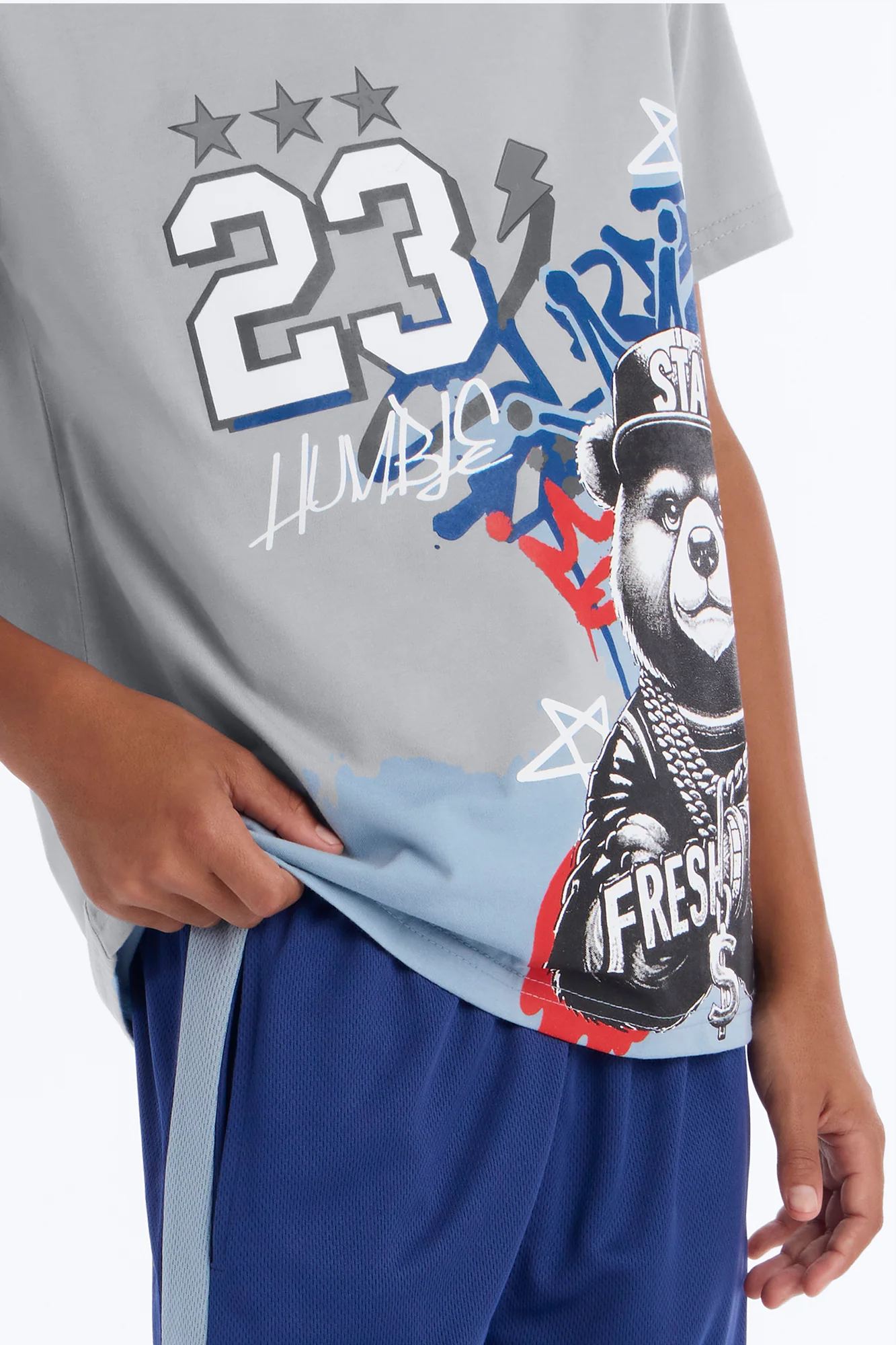 Mini Staying Fresh Mesh Short Set - Blue/combo - Image 3