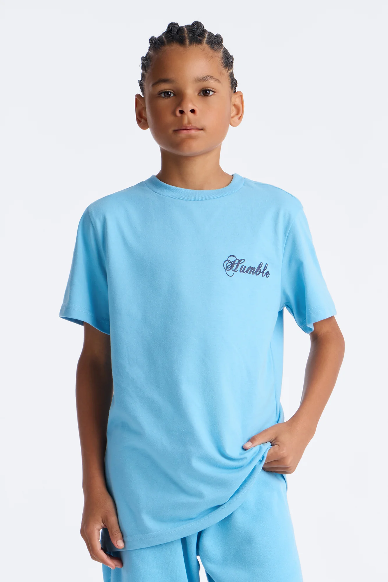Mini Staying Humble Short Set - Light Blue - Image 2