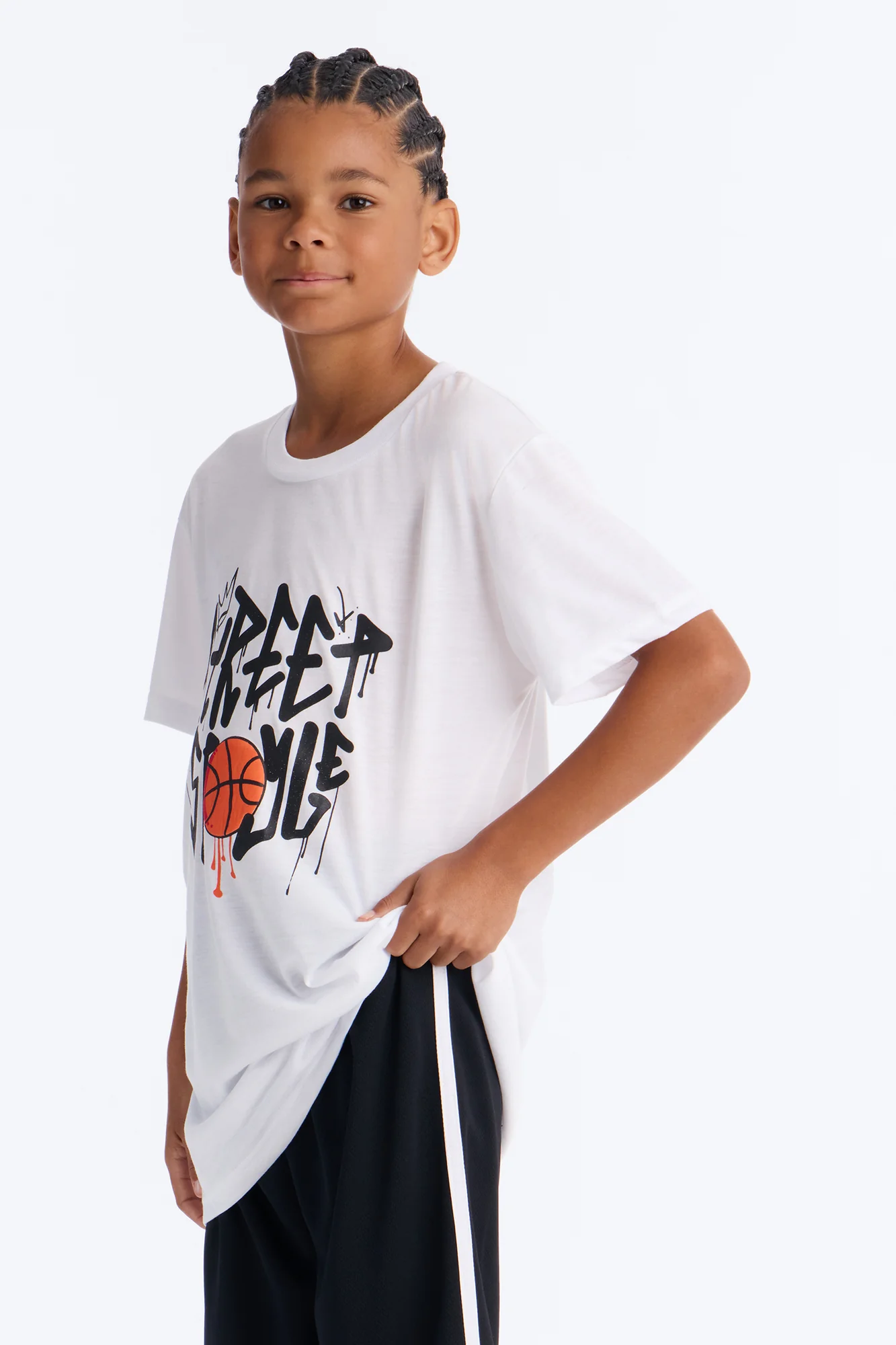 Mini Street Style Short Set - White/Black - Image 2