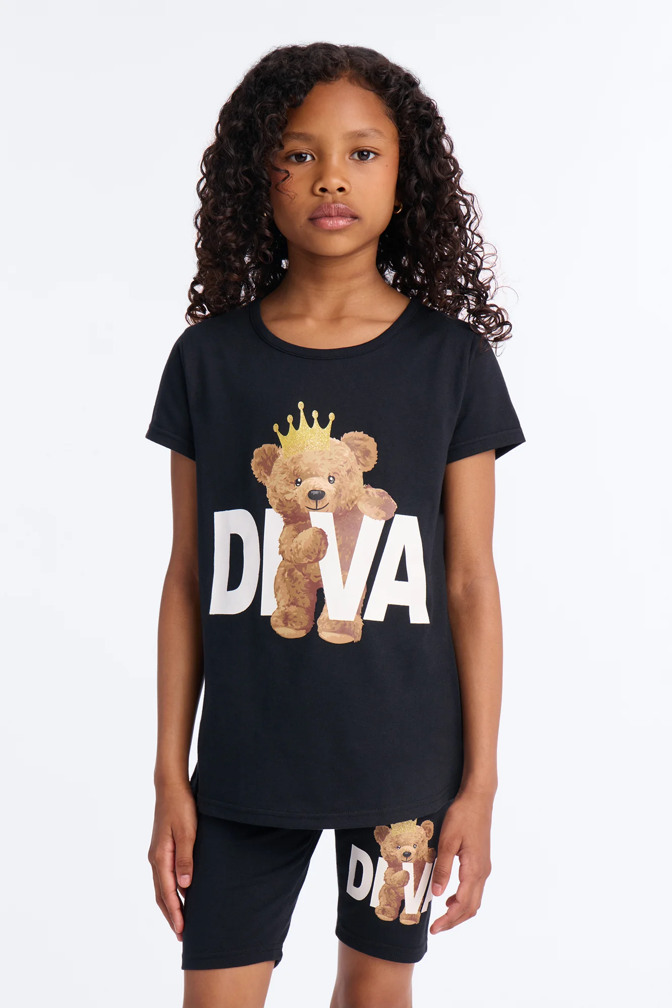 Mini Such A Diva Bike Short Set - Black - Image 2