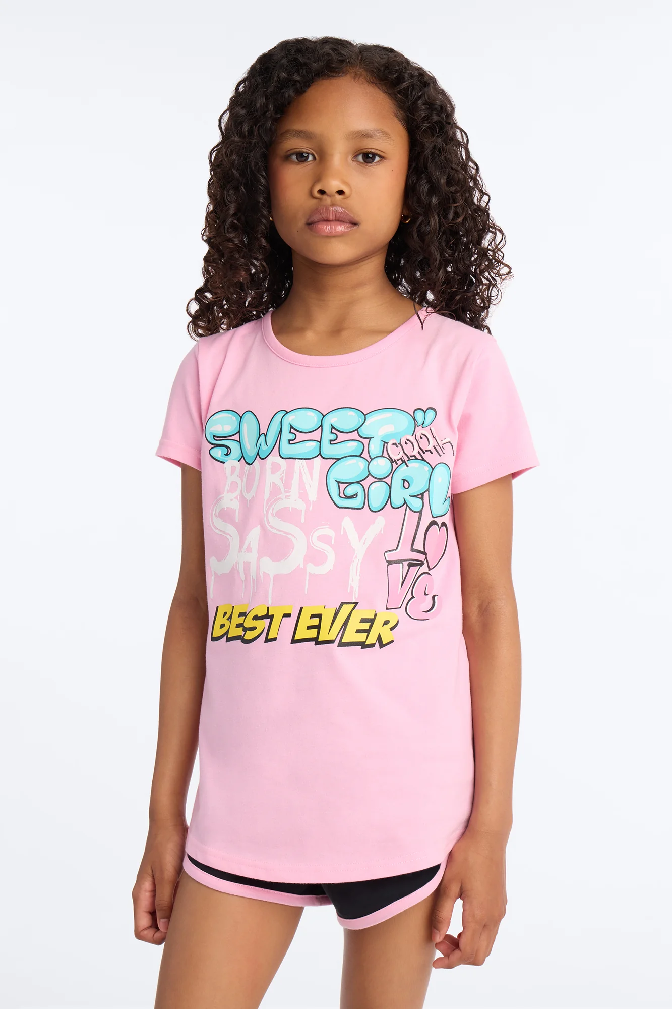 Mini Sweet Girl Short Set - Pink/combo - Image 2
