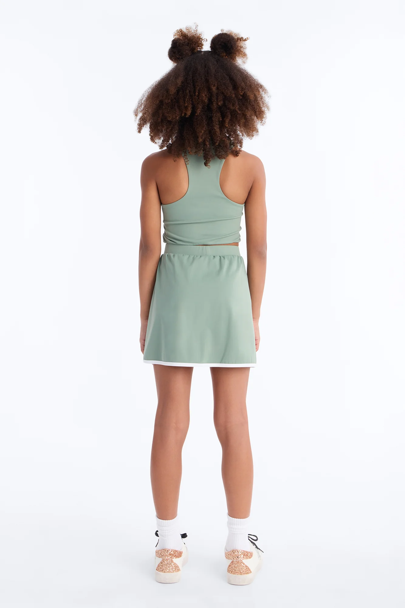 Mini Sweet Serve Skort Set - Sage - Image 3
