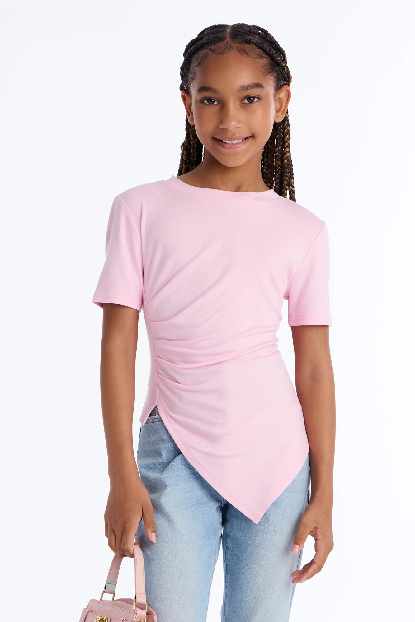 Mini Take Control Asymmetrical Top - Pink