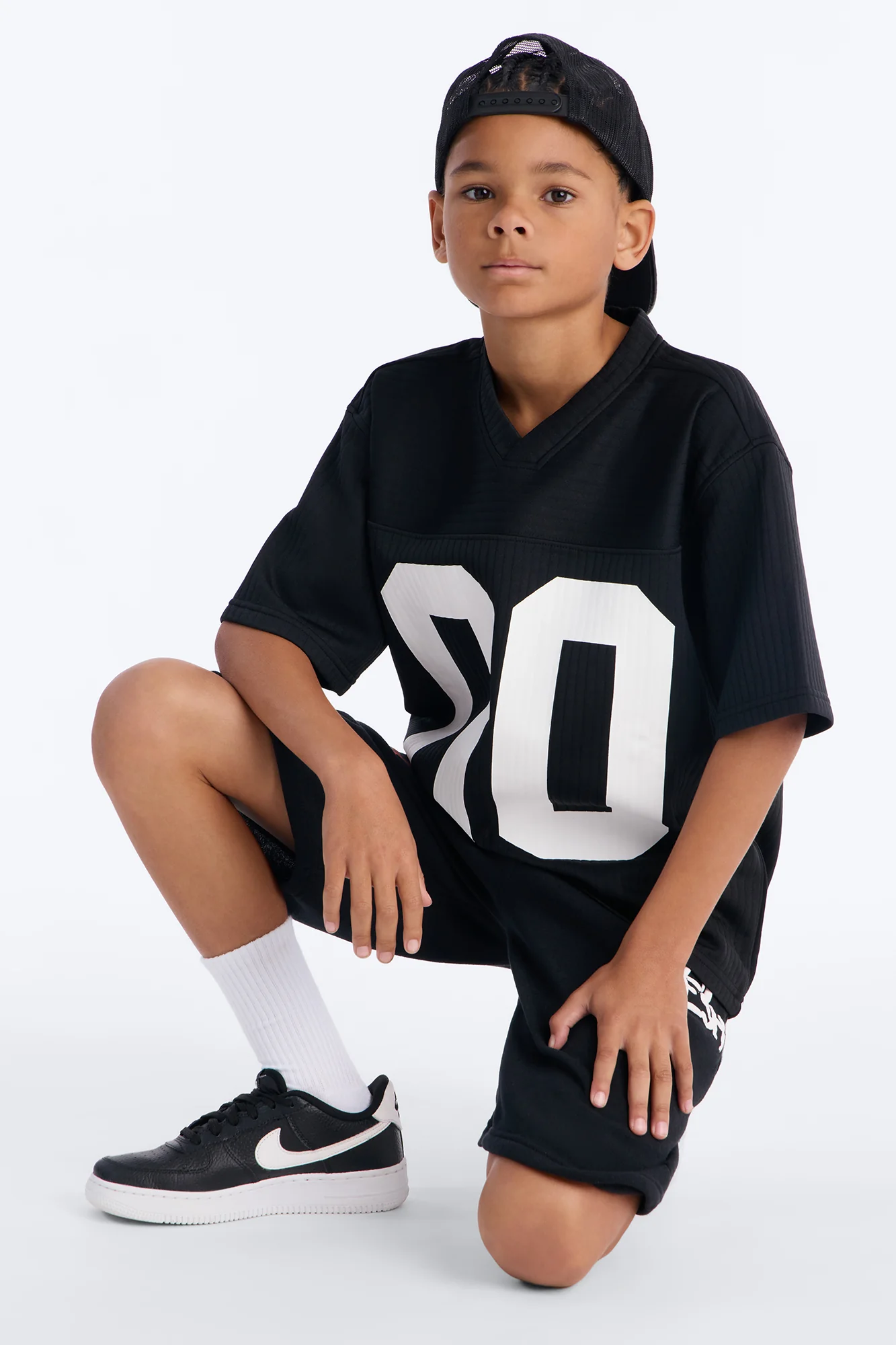 Mini Team Player Short Sleeve Jersey - Black/White - Image 2