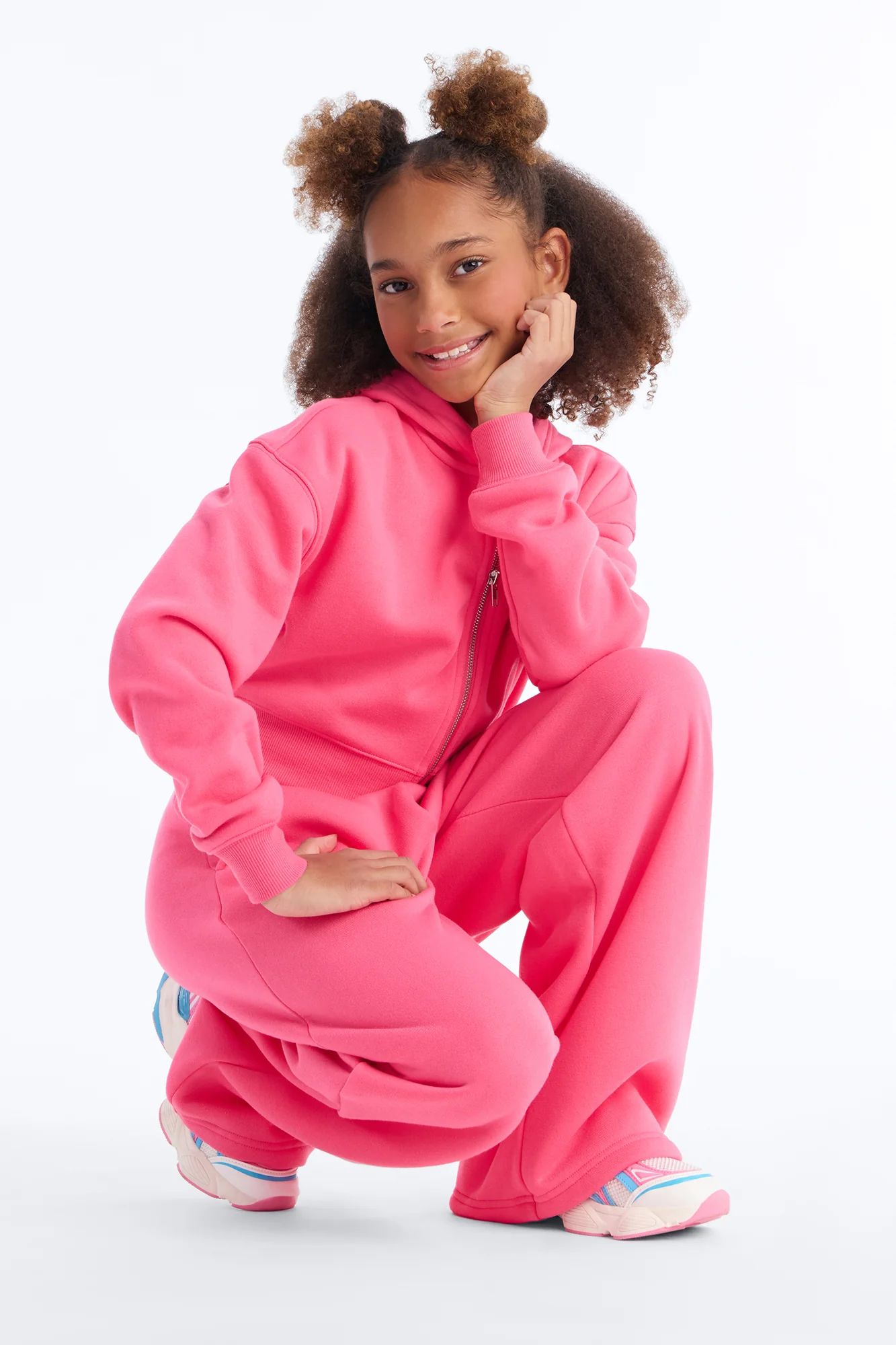 Mini Tell Me More Sportscore Zip Hoodie - Hot Pink