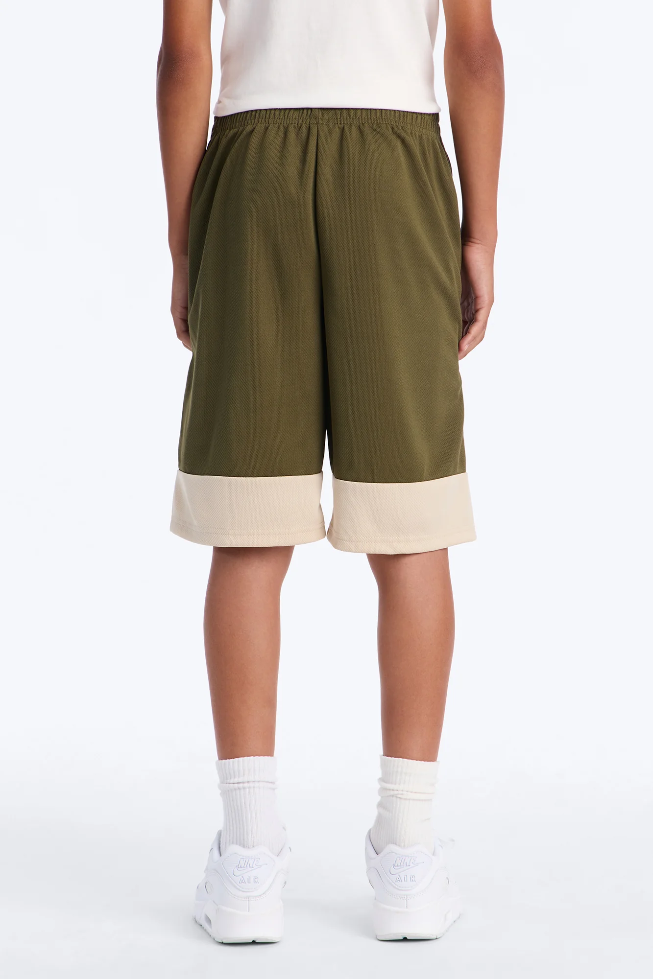 Mini The GOAT Till The End Mesh Shorts - Olive - Image 3