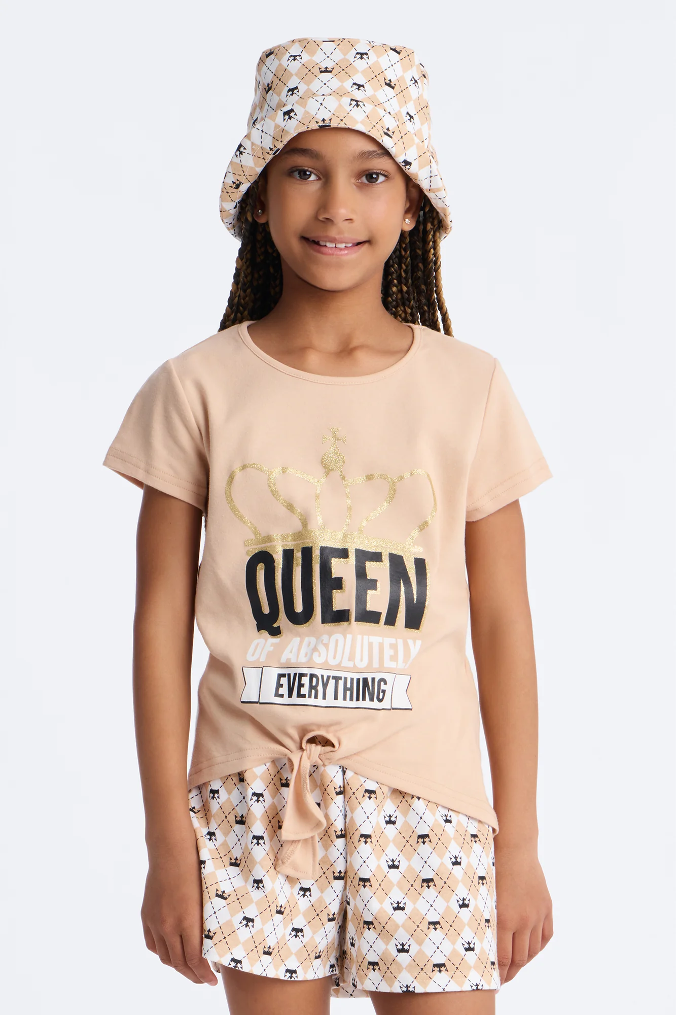 Mini The Queen Of Absolutely Everything Short Set - Sand/combo - Image 2