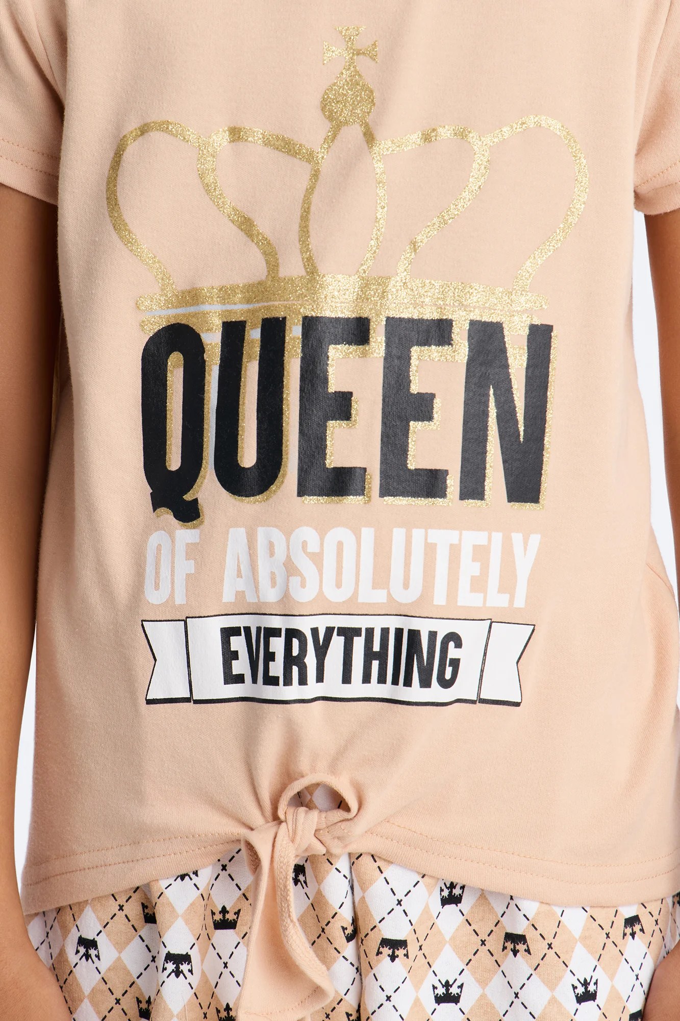 Mini The Queen Of Absolutely Everything Short Set - Sand/combo - Image 4