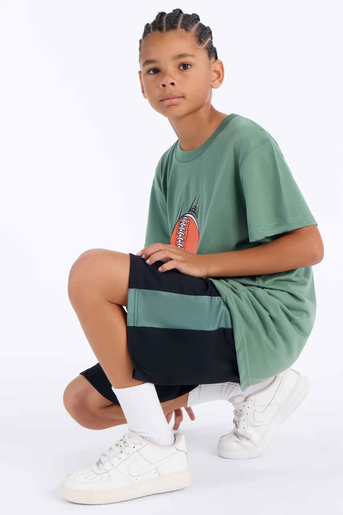 Mini The Real MVP Short Set - Olive/combo - Image 2