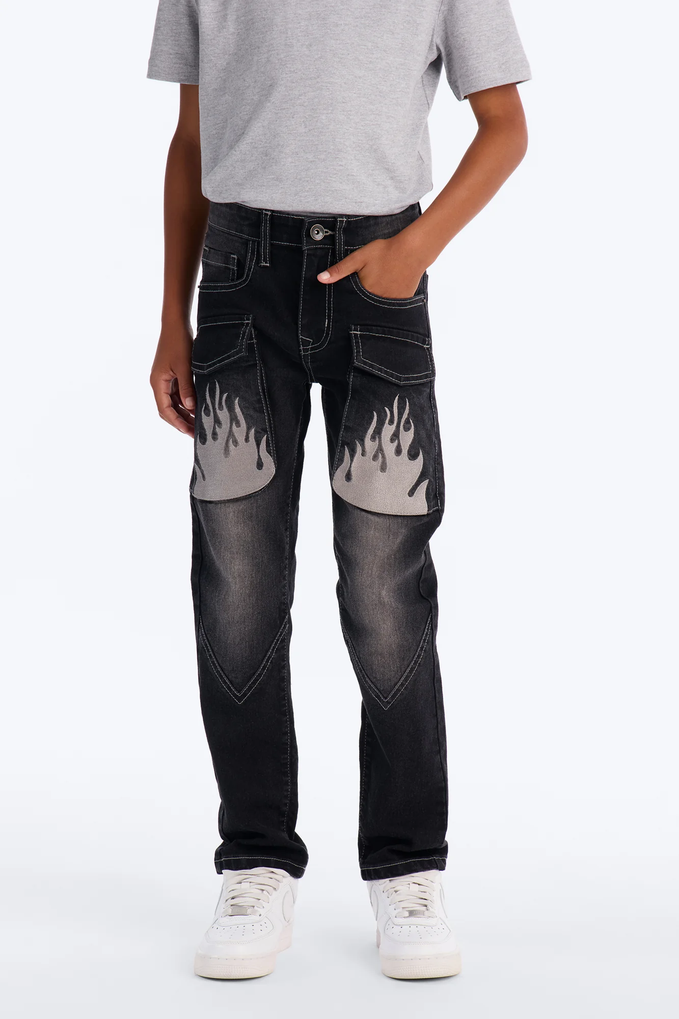 Mini Through The Flames Jeans - Black