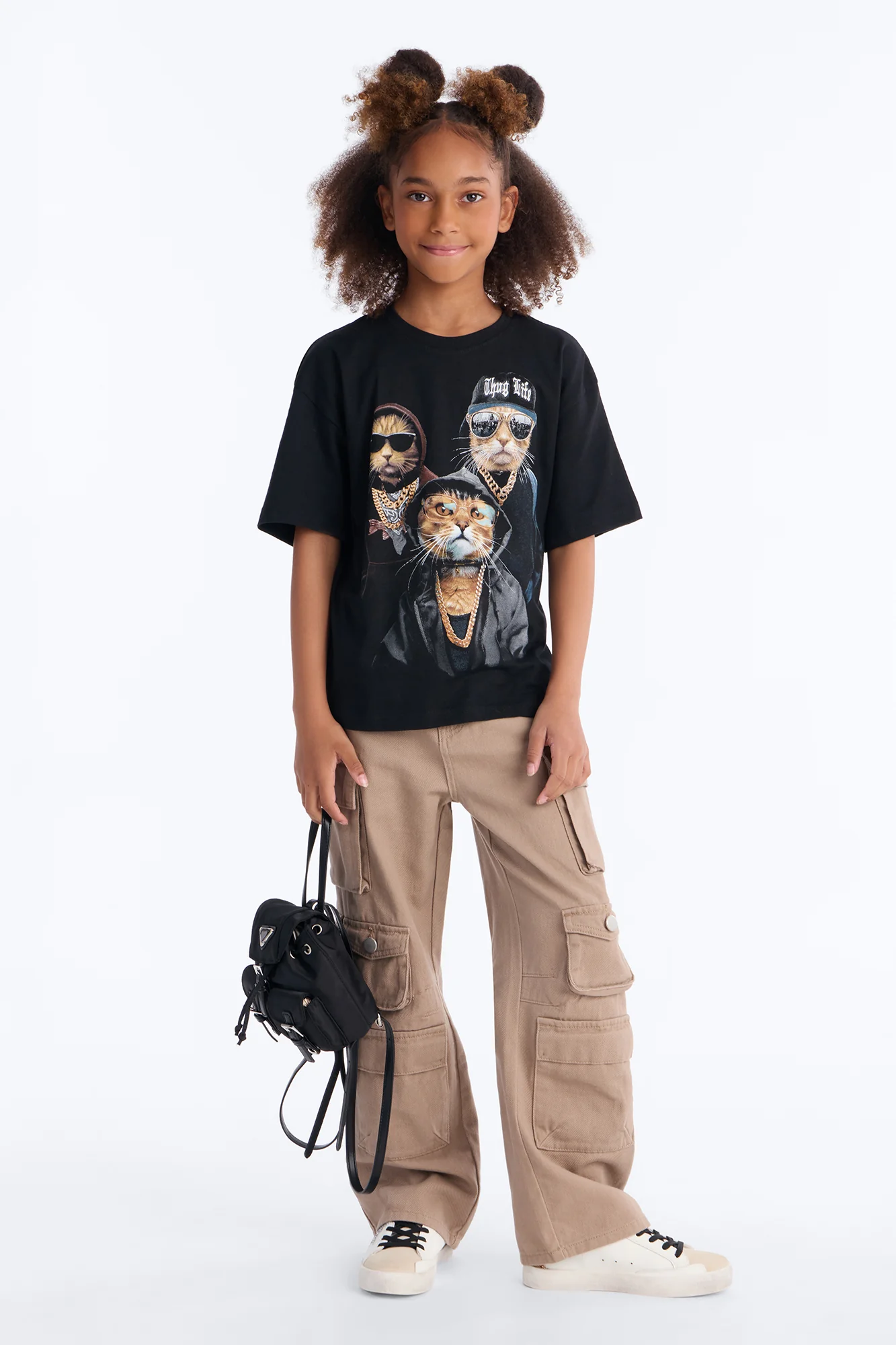 Mini Thug Life Kittys Tee - Black - Image 2