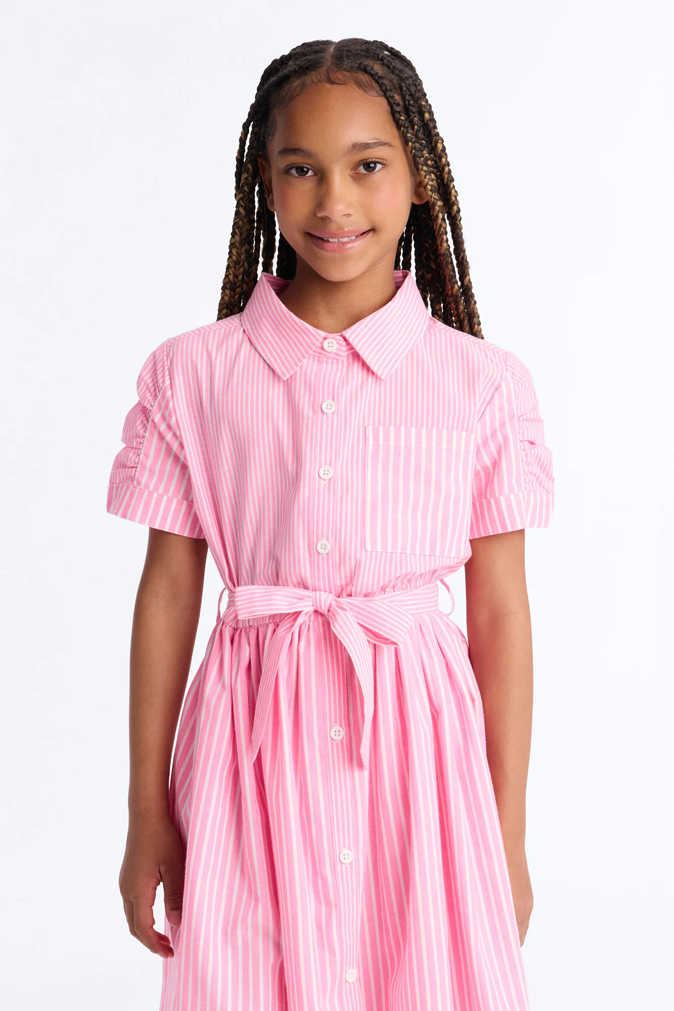 Mini Time After Time Shirt Dress - Pink/combo - Image 2