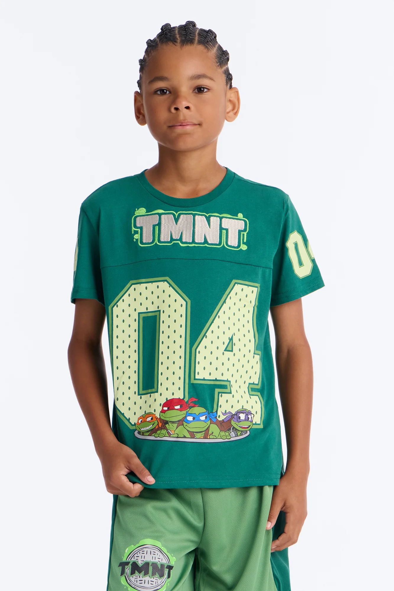 Mini TMNT 04 Jersey And Short Set - Green - Image 2