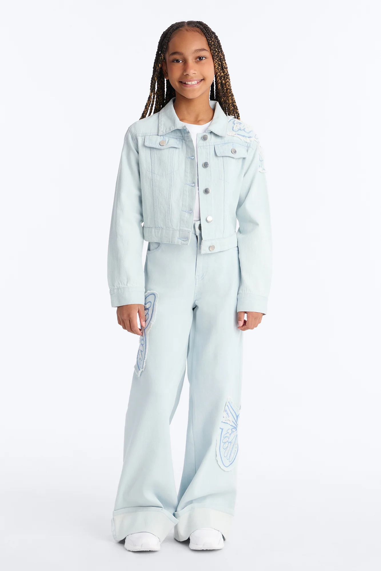 Mini Too Fly Denim Jacket - Light Wash - Image 2