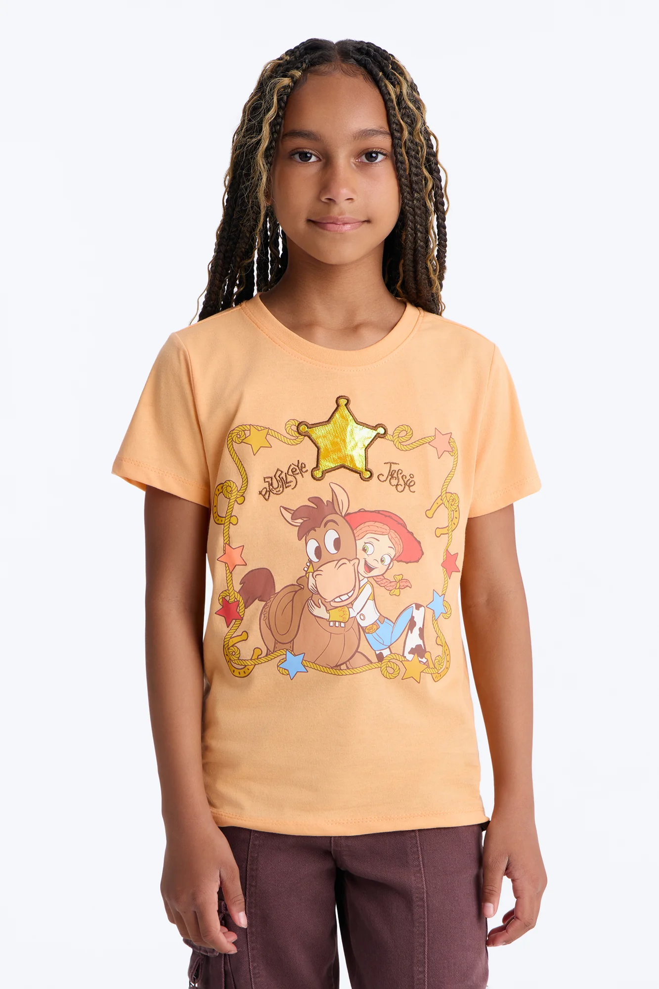 Mini Toy Story Jessie And Bullseye Short Sleeve Tee - Orange