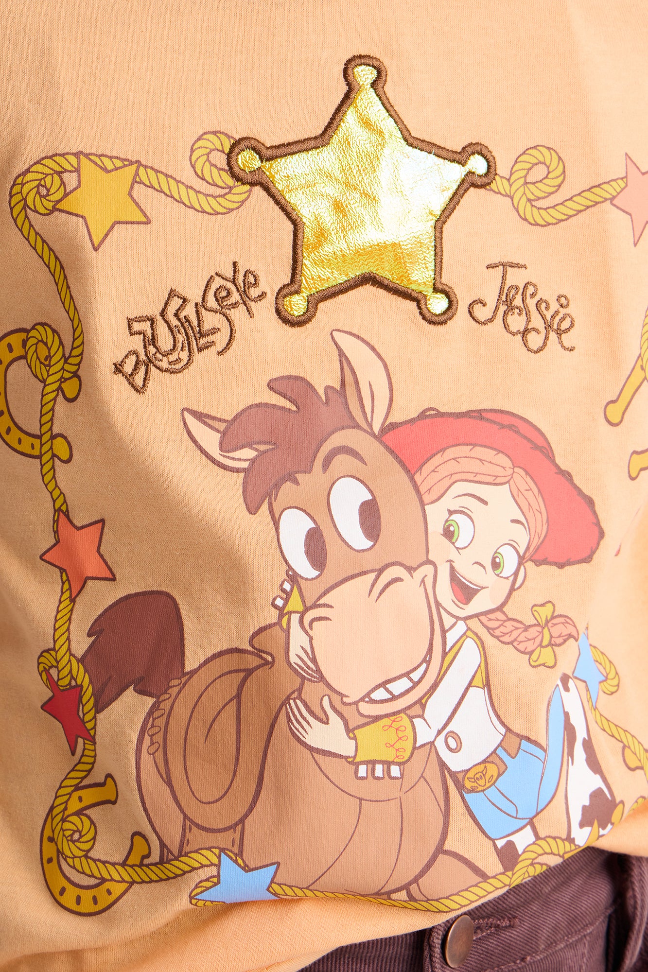 Mini Toy Story Jessie And Bullseye Short Sleeve Tee - Orange - Image 3