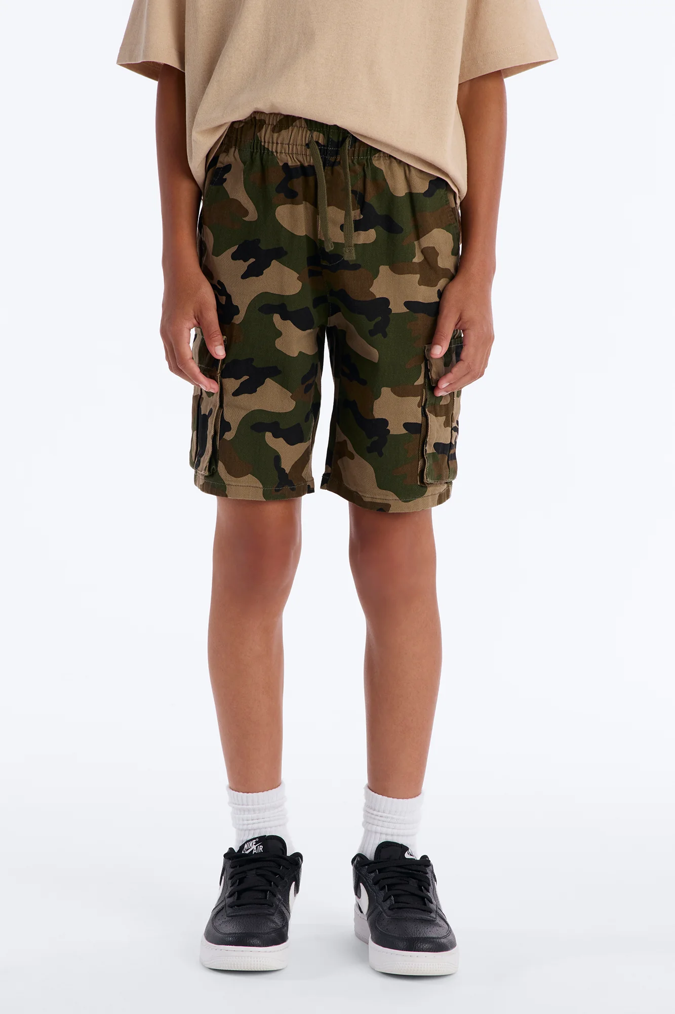 Mini Twill Volley Cargo Shorts - Camouflage - Image 2