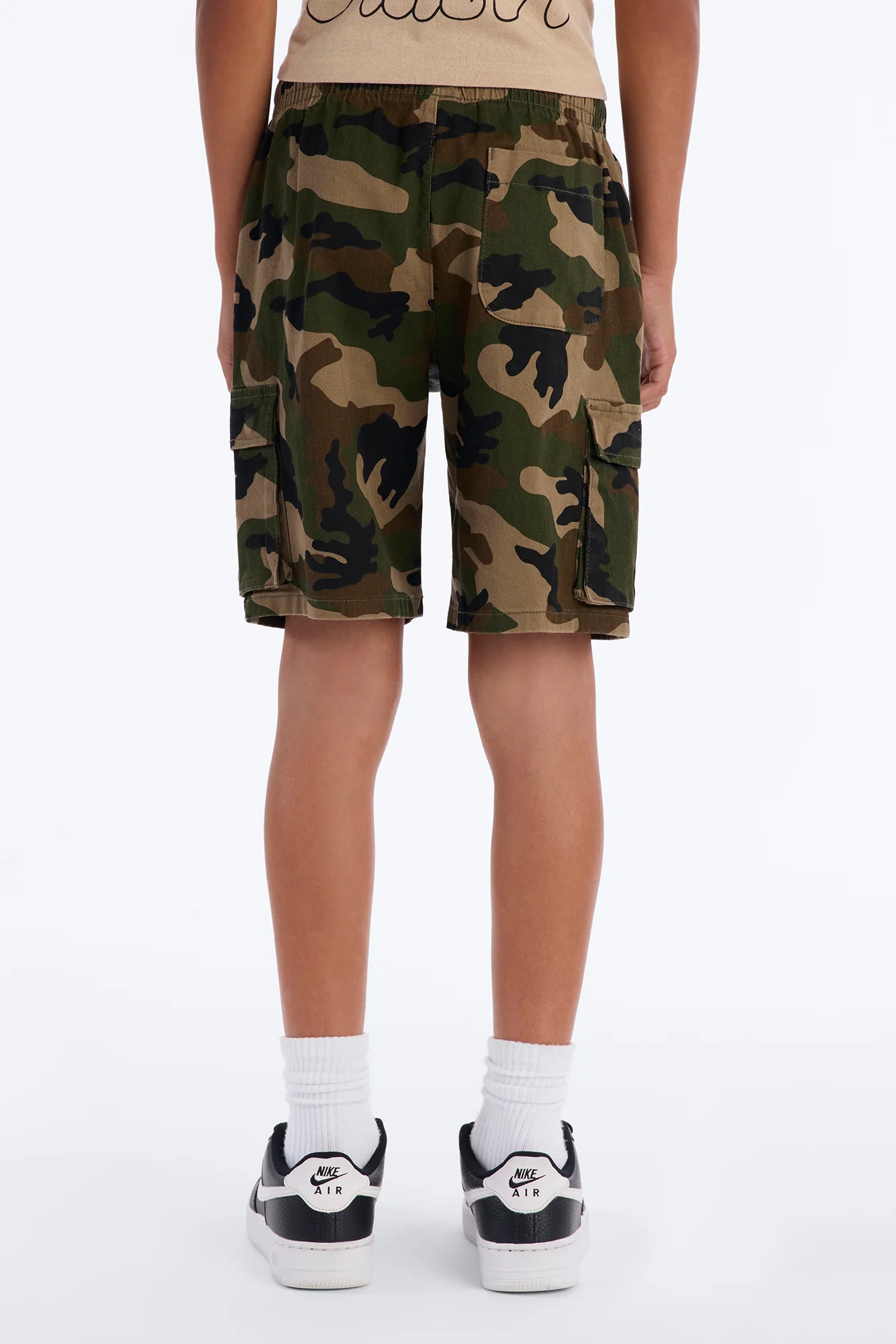 Mini Twill Volley Cargo Shorts - Camouflage - Image 4