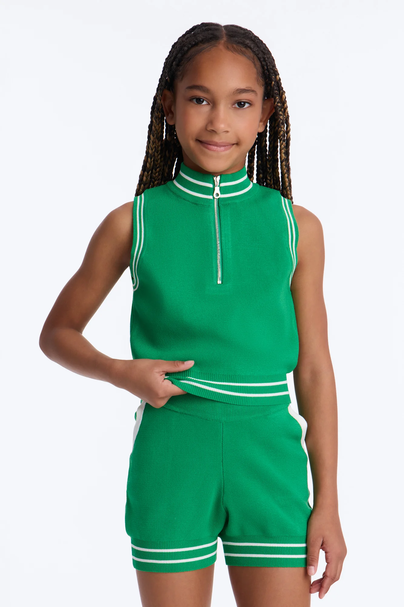 Mini Valerie Vibes Short Set - Green - Image 2