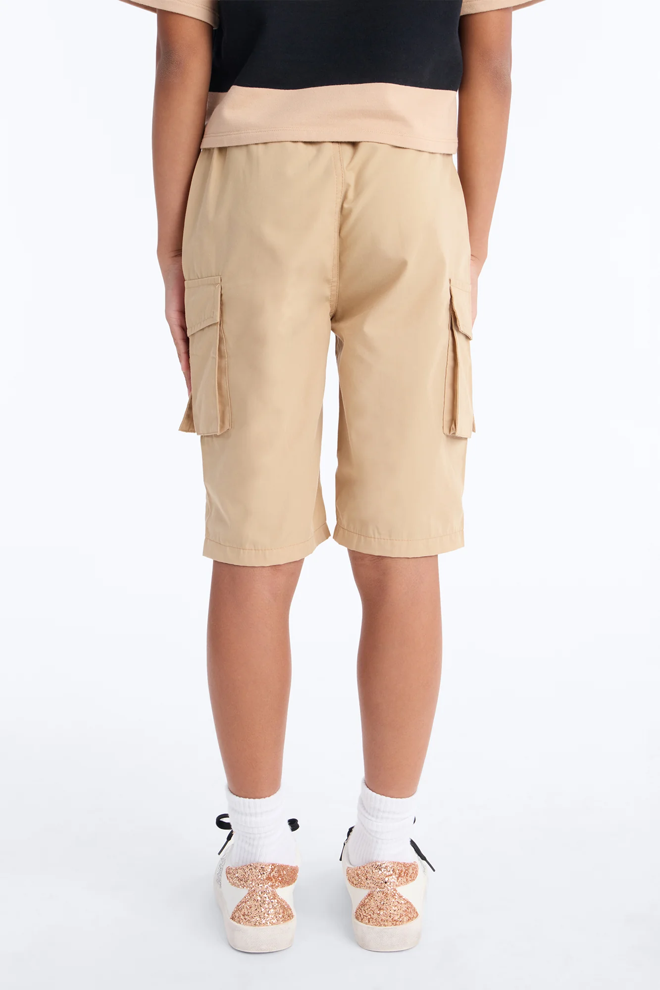 Mini Victoria Cargo Bermuda Shorts - Khaki - Image 3